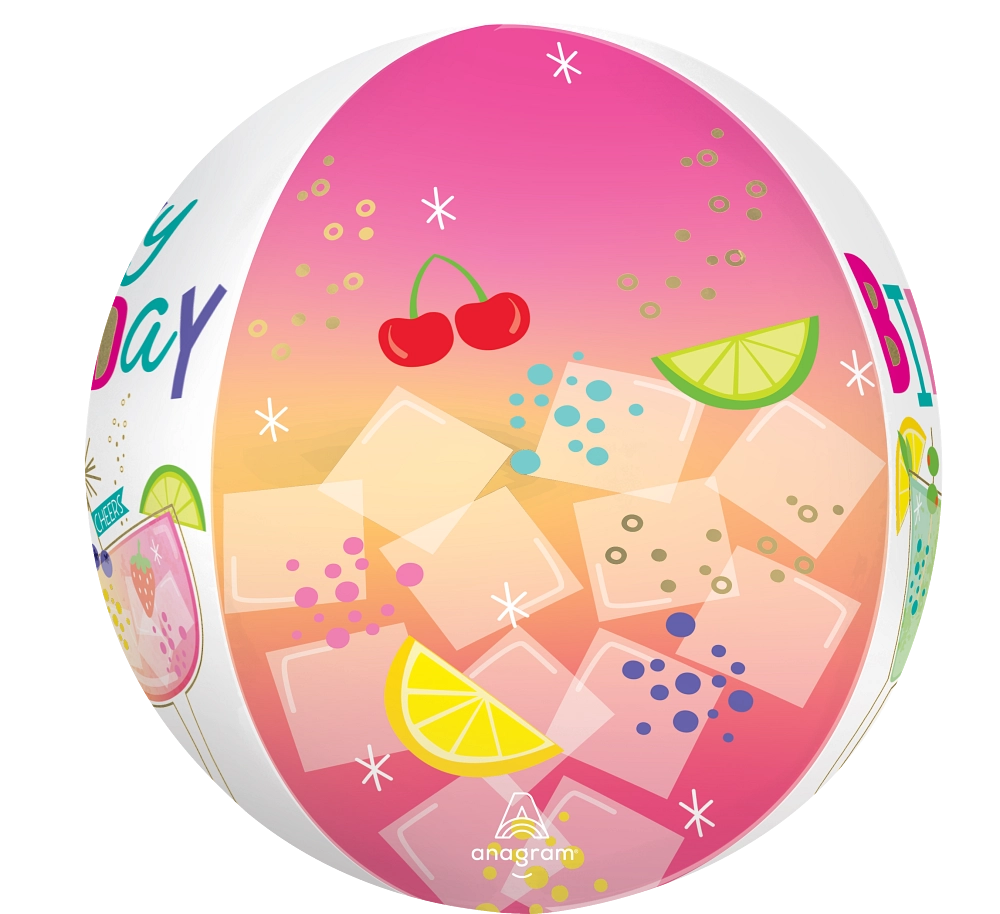 Anagram 15" Cocktail Surprise Birthday Balloon Orbz