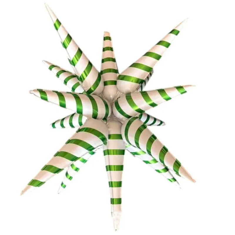 27" Magic Star Christmas (white-green stripes)