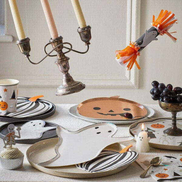 Stripe Pumpkin Napkins (x 16)