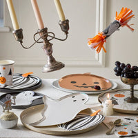 Stripe Pumpkin Napkins (x 16)
