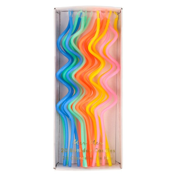 MERI MERI Mixed Swirly Candles (x 20)