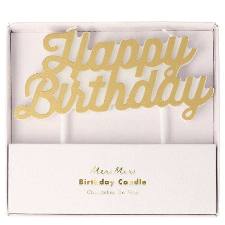 MERI MERI Gold Happy Birthday Candle