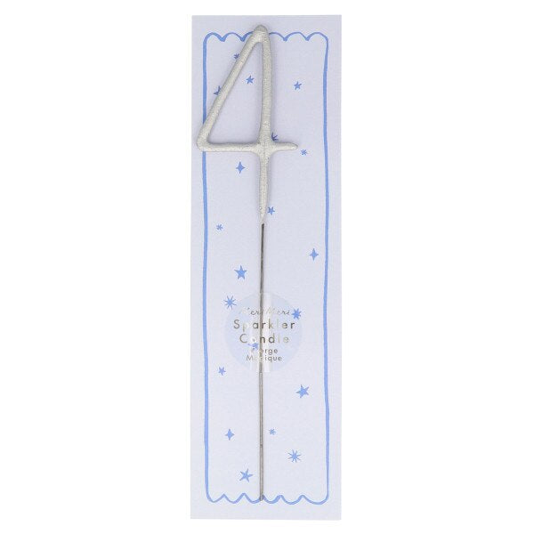 MERI MERI Silver Sparkler 4 Candle