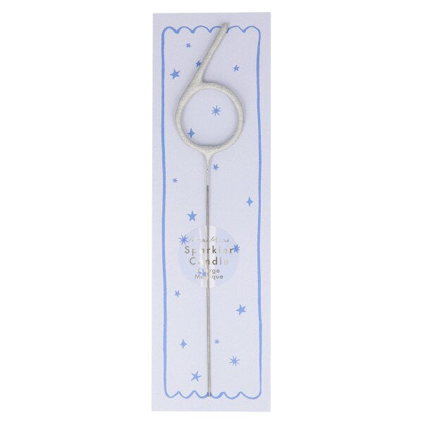 MERI MERI Silver Sparkler 6 Candle