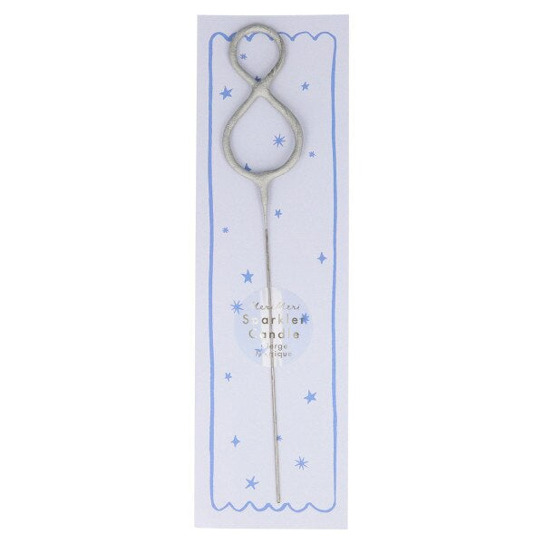 MERI MERI Silver Sparkler 8 Candle