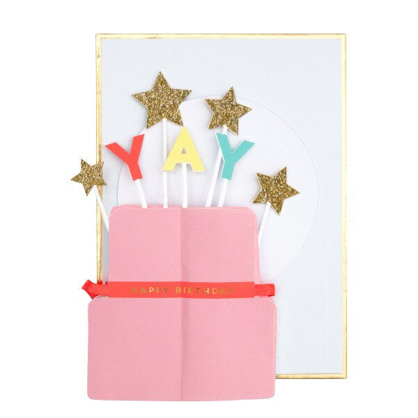 MERI MERI Yay! Cake Stand-Up Birthday Card
