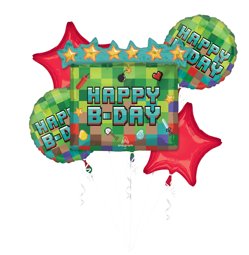 Anagram 25" Pixel Party  5pcs Balloons