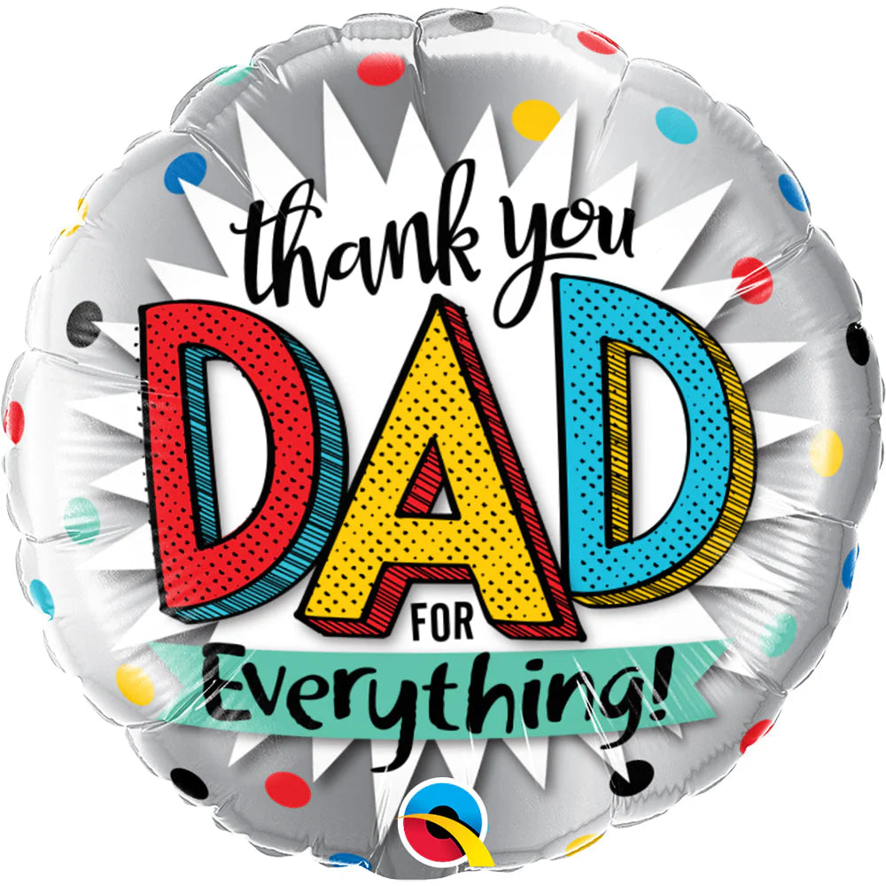 Qualatex 18" Thank You Dad (FLAT)
