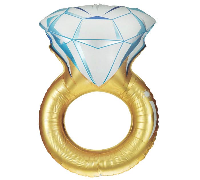 Betallic 37"Gold  Wedding Ring Balloon