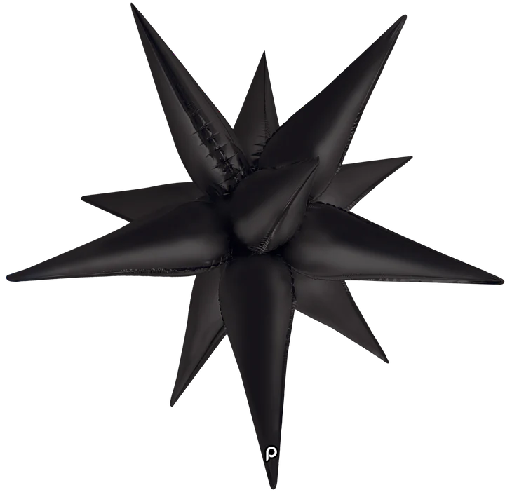 40" Black Satin Starburst