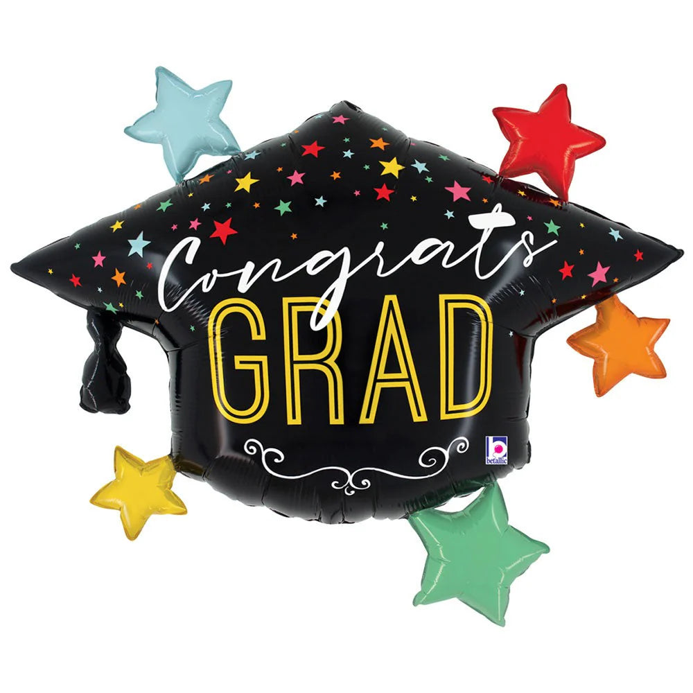 Betallic 31" Colorful Stars Grad Hat