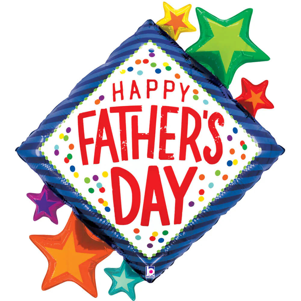 Betallic 38” Happy Father’s Day Diamond Stars