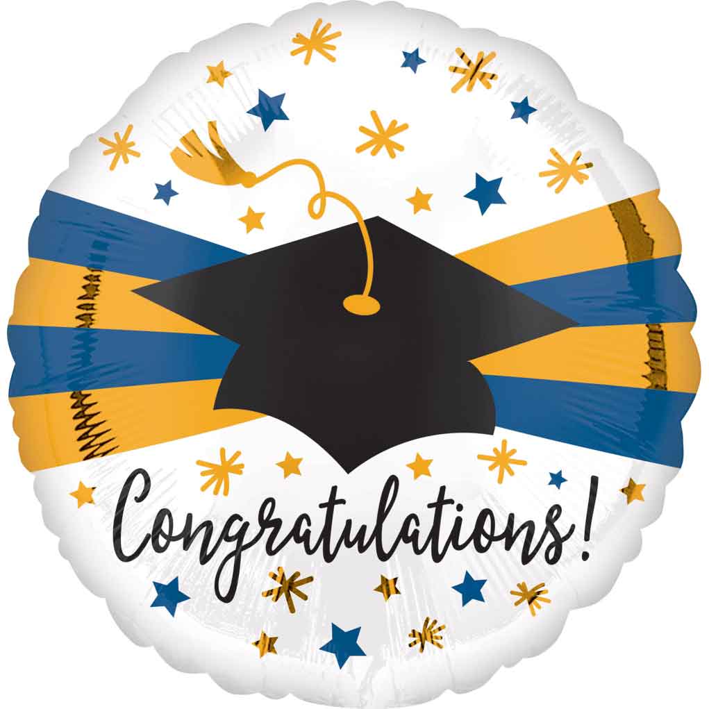 Anagram 28" Blue & Gold Graduation Jumbo