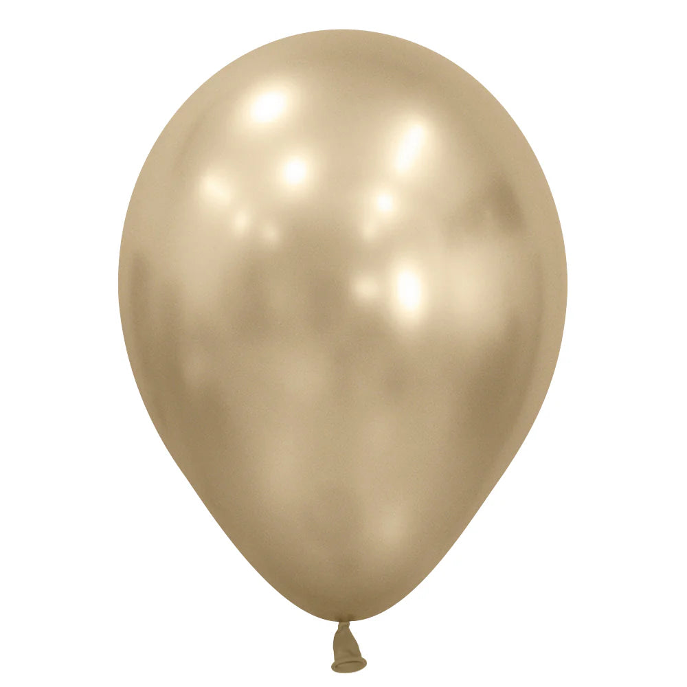 Sempertex 5" Latex Reflex Silk Gold Dust 100ct