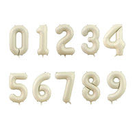 34" Cream Foil Balloon Number