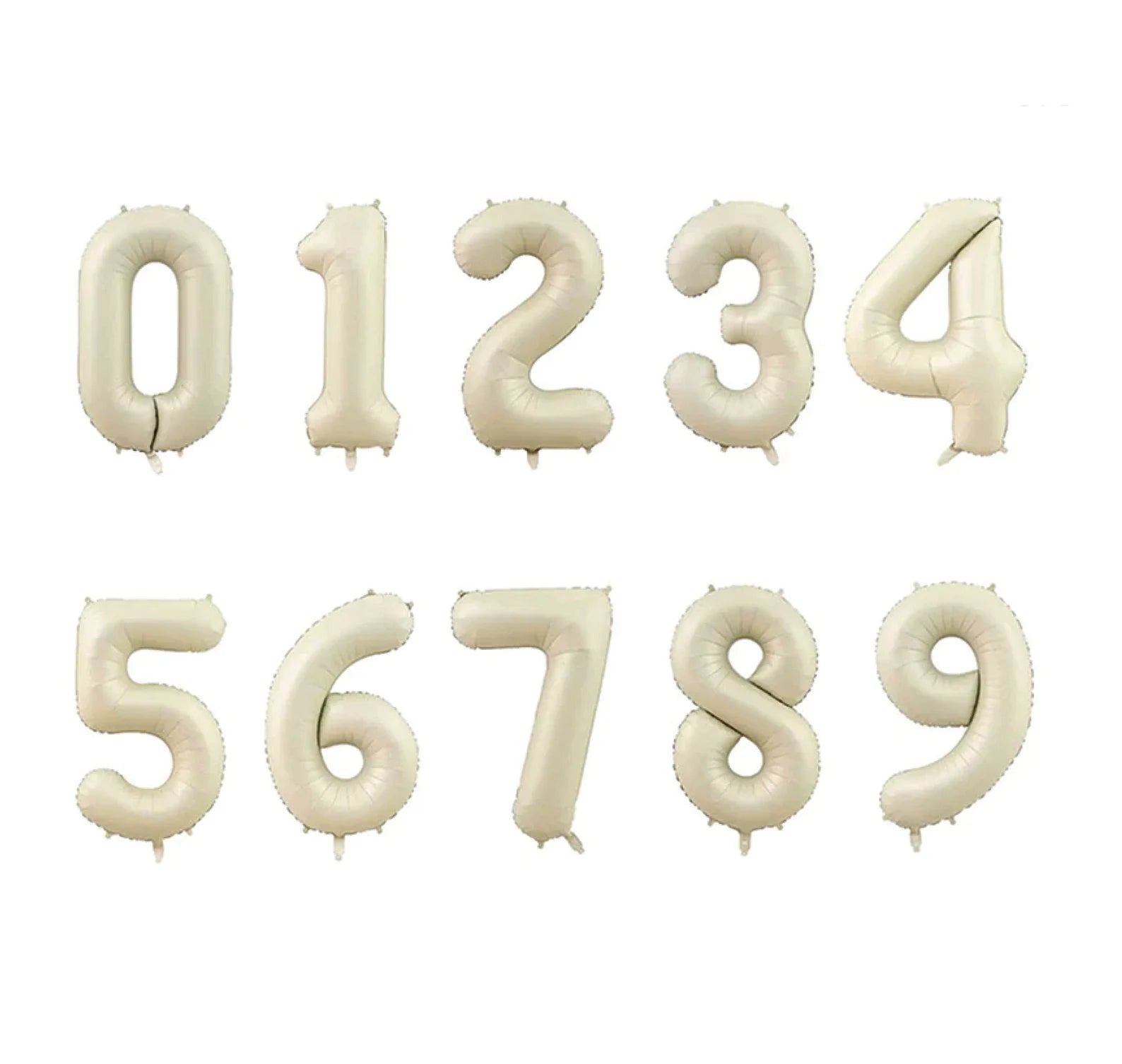 34" Cream Foil Balloon Number