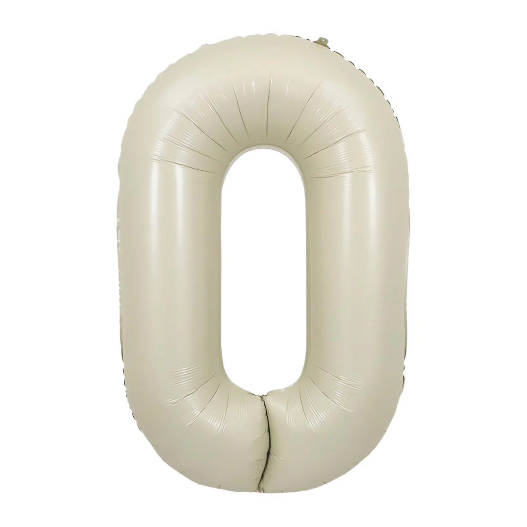 34" Cream Foil Balloon Number