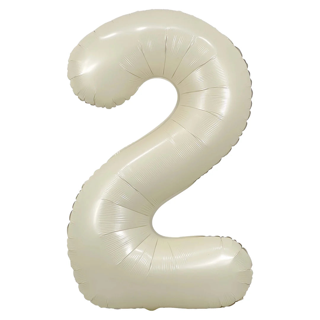34" Cream Foil Balloon Number