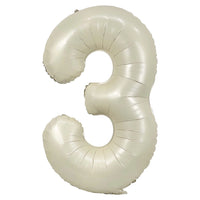 34" Cream Foil Balloon Number