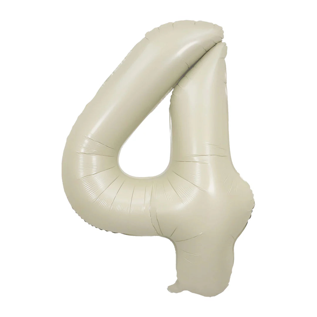 34" Cream Foil Balloon Number