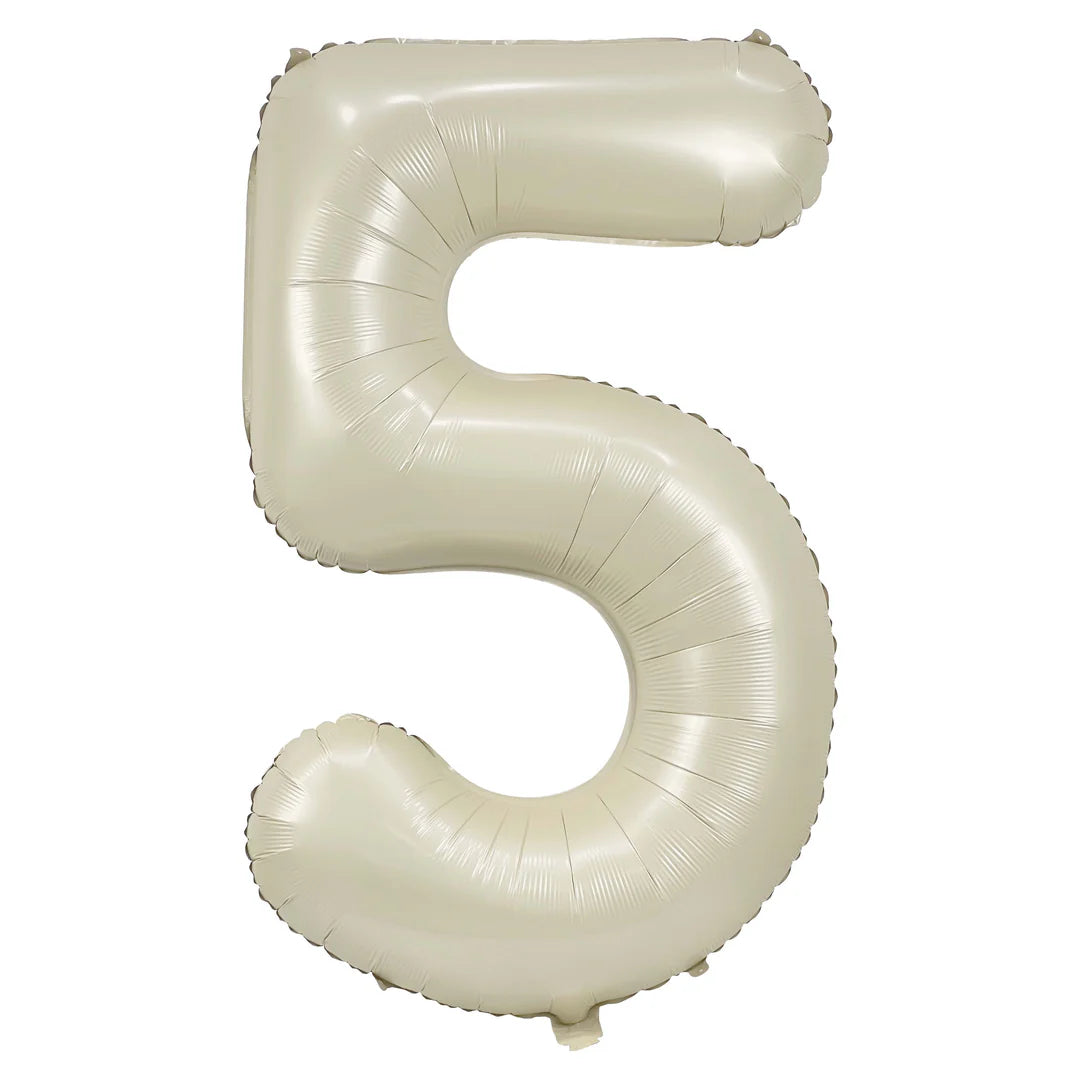 34" Cream Foil Balloon Number