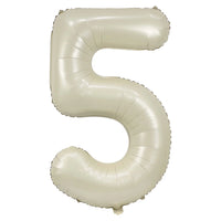 34" Cream Foil Balloon Number