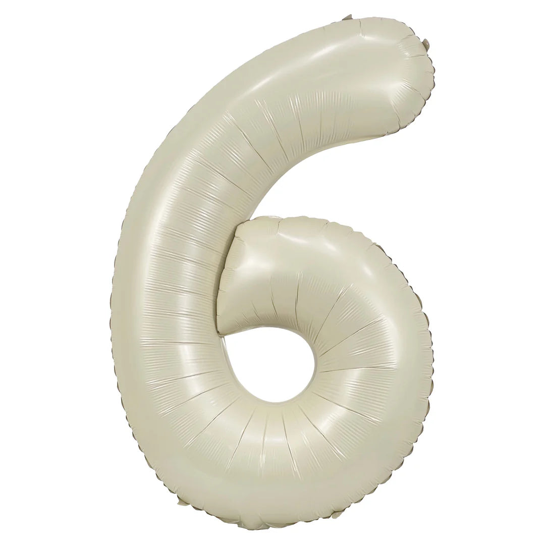 34" Cream Foil Balloon Number