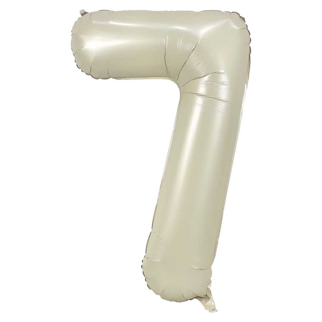 34" Cream Foil Balloon Number