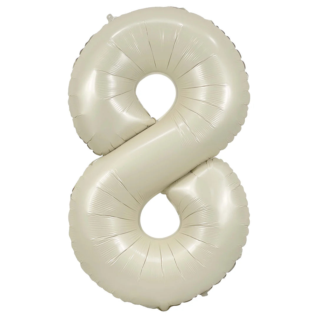 34" Cream Foil Balloon Number