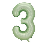 34" Sage Foil Balloon Number