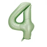 34" Sage Foil Balloon Number