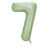 34" Sage Foil Balloon Number