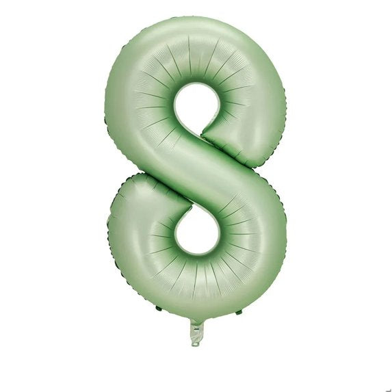 34" Sage Foil Balloon Number