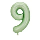 34" Sage Foil Balloon Number
