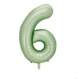 34" Sage Foil Balloon Number