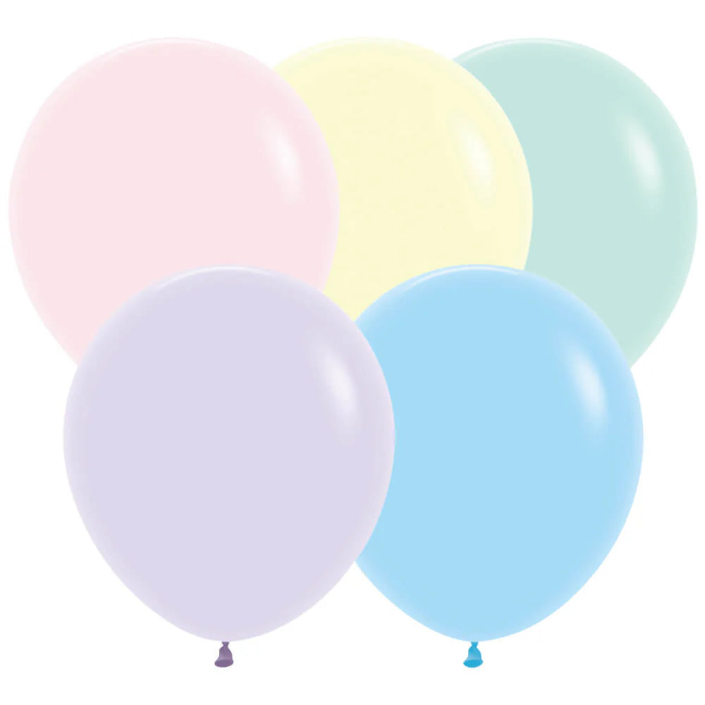 Sempertex 18" Latex Pastel Matte Assorted 25ct