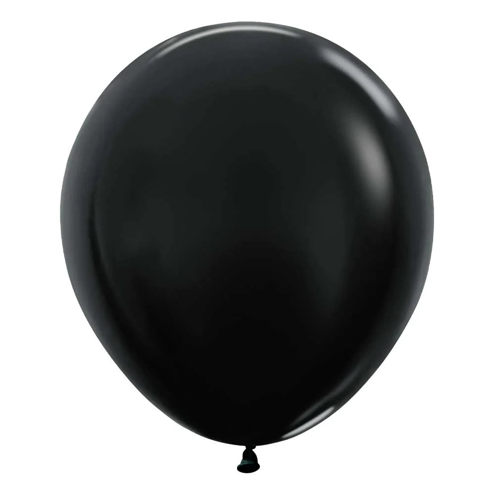 Sempertex 18" Deluxe Black Latex Balloons 25ct
