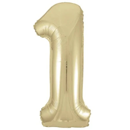 34" Champagne Gold Foil Balloon Number