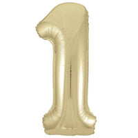 34" Champagne Gold Foil Balloon Number