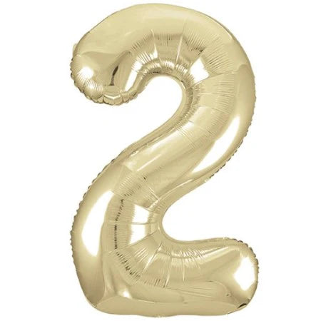 34" Champagne Gold Foil Balloon Number