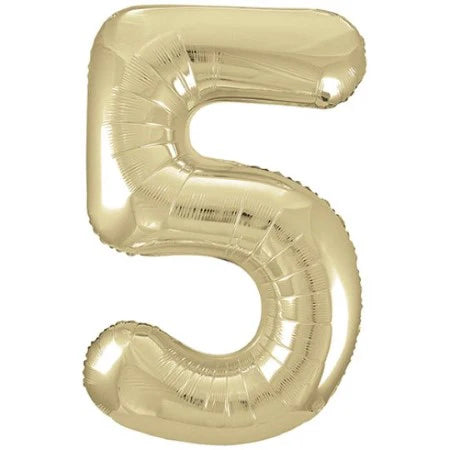 34" Champagne Gold Foil Balloon Number