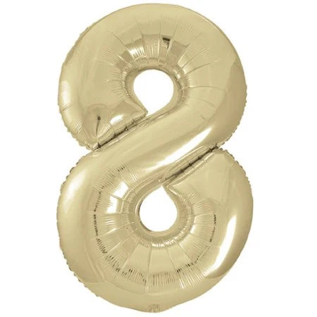 34" Champagne Gold Foil Balloon Number