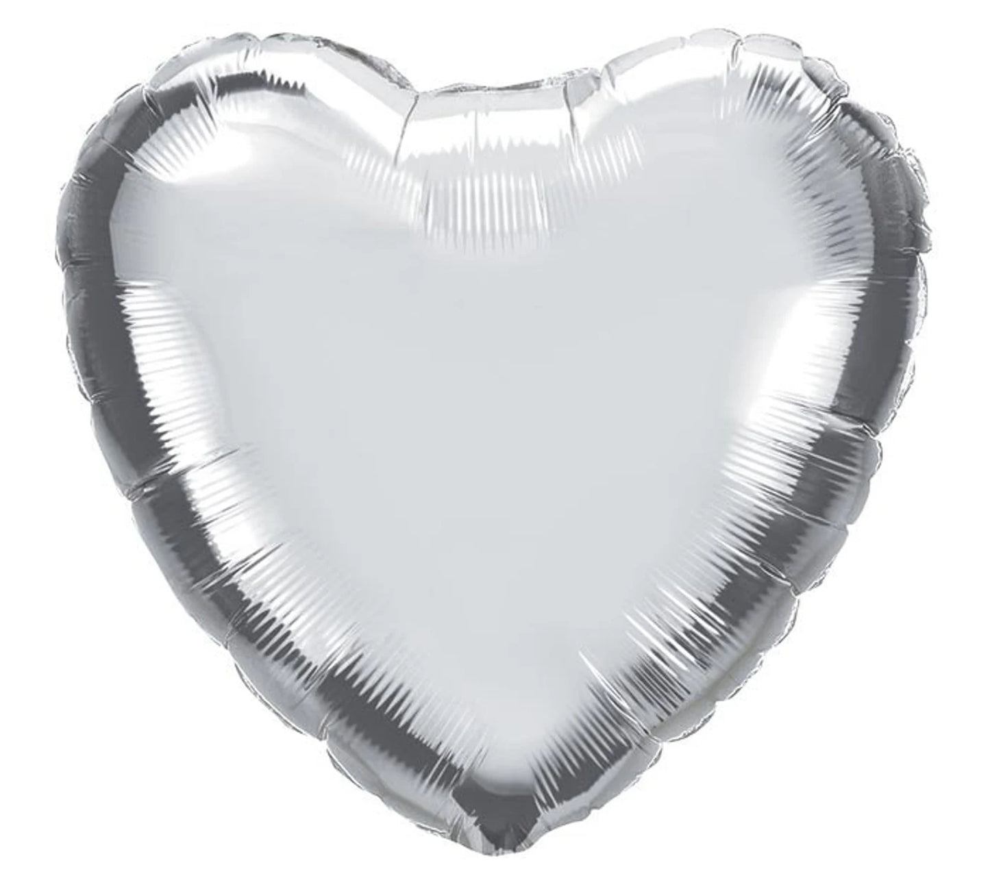9” Silver Heart (AIR-FILL ONLY / FLAT)