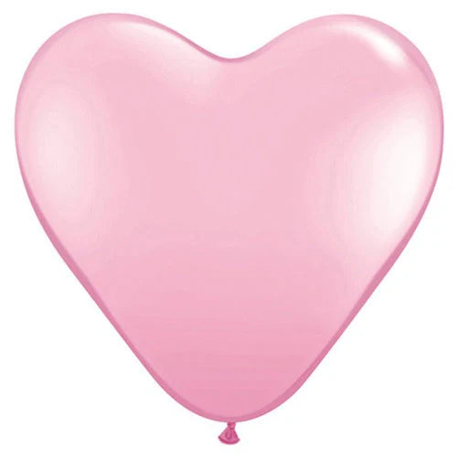 Qualatex 06" Pink Heart Latex Balloon 100ct