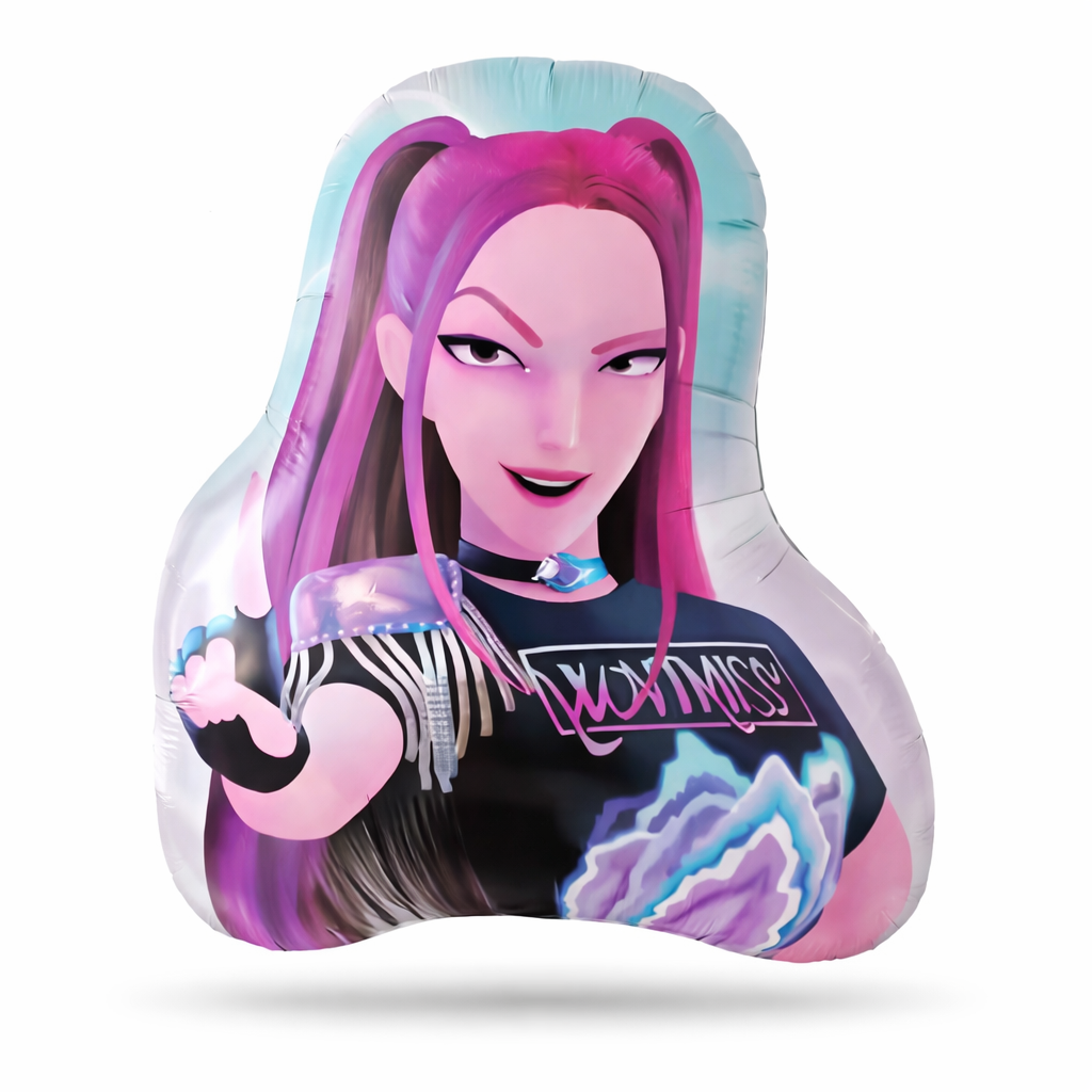 33" K-Pop Demon Hunters Mira & Zoey Foil Balloon (Double-sided FLAT)