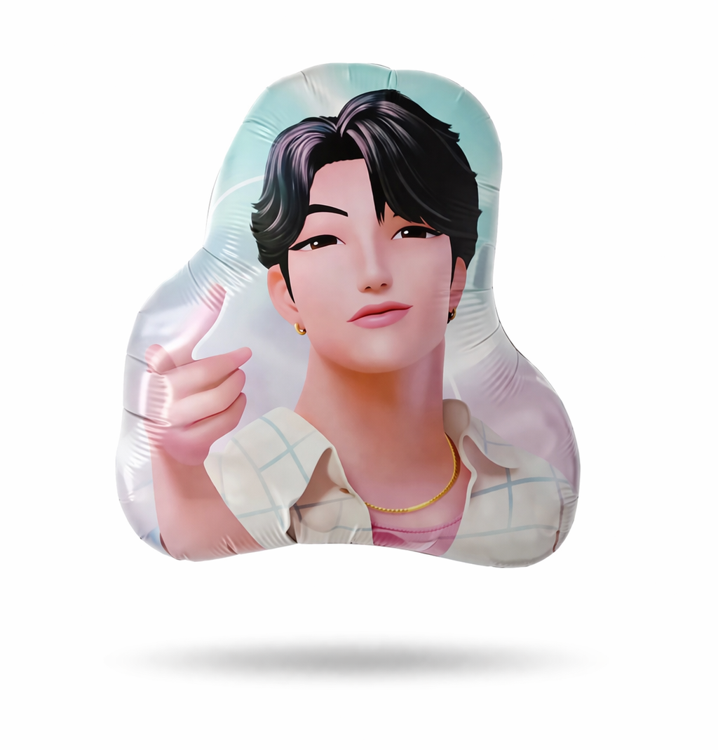 33" K-Pop Demon Hunters Jinu & Rumi Foil Balloon (Double-sided FLAT)