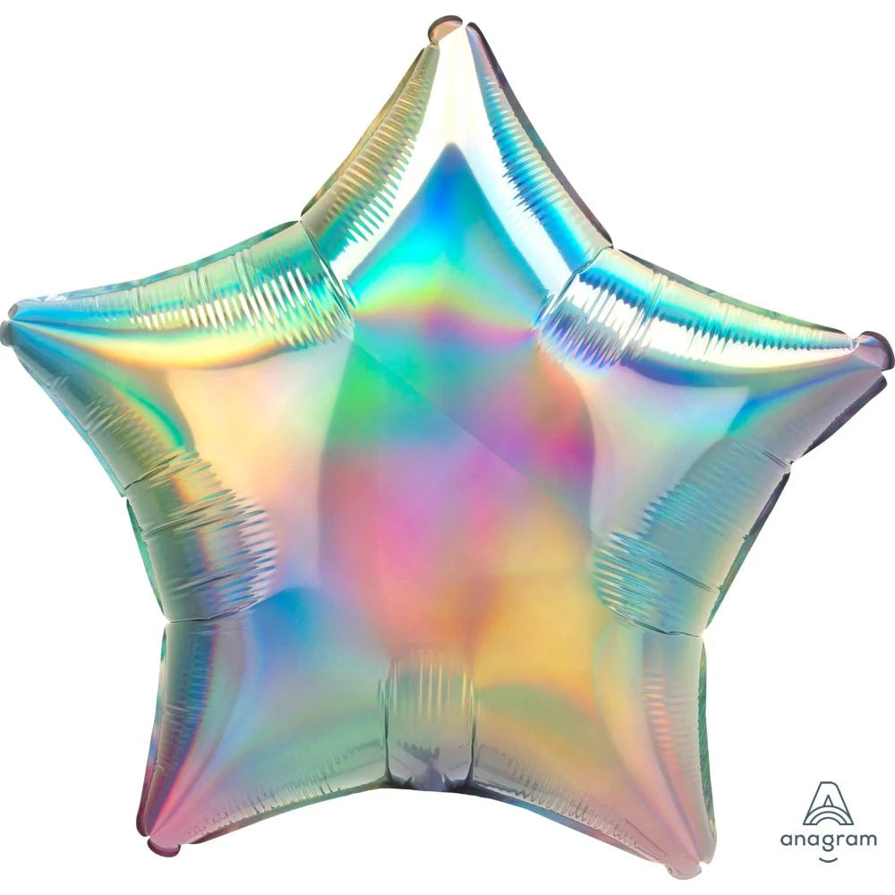 Anagram 19" Iridescent Pastel Rainbow Star