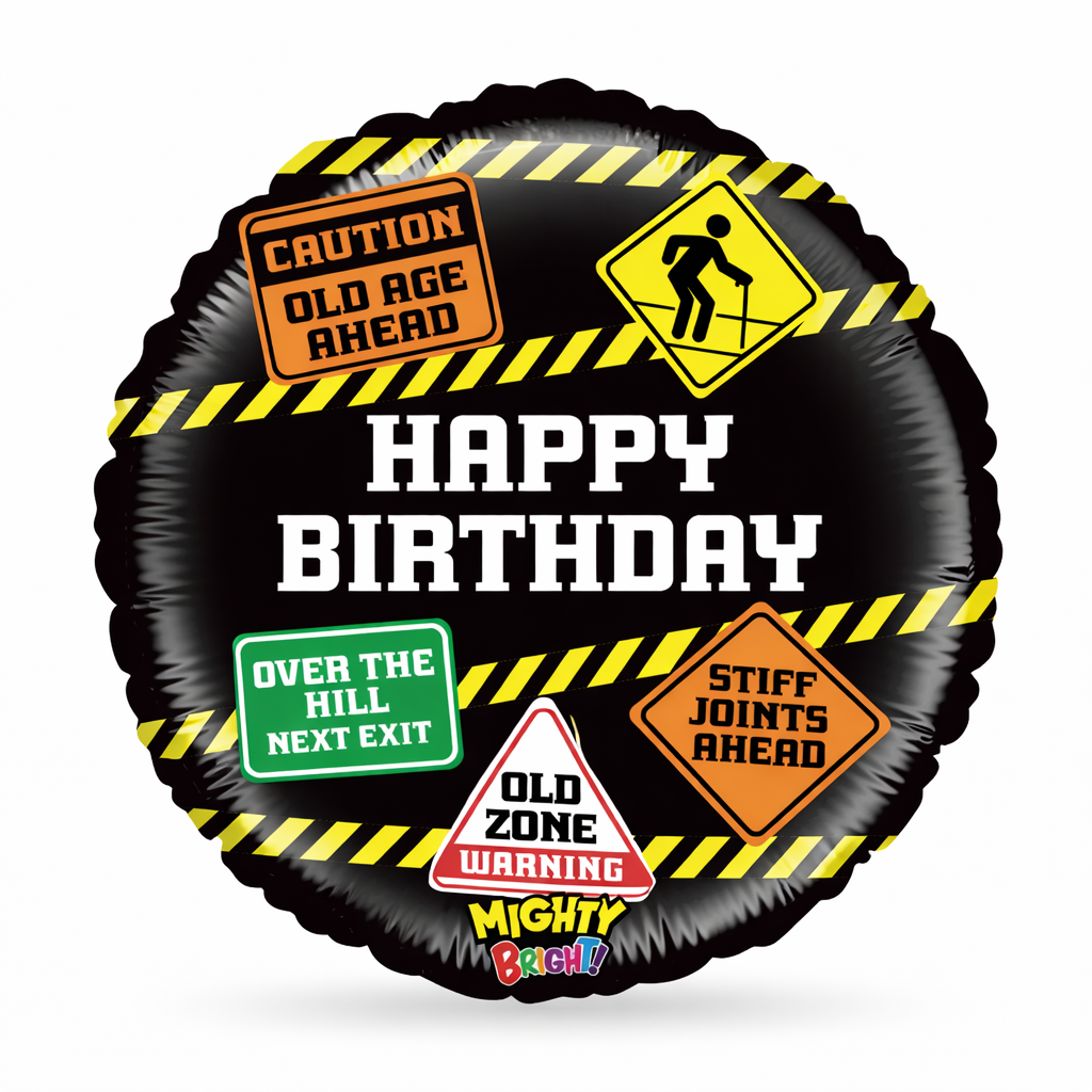 Betallic 21” Senior Moments Over the Hill Birthday