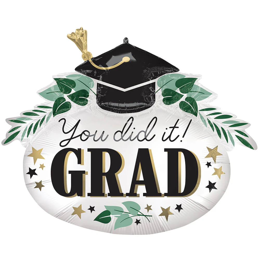 Anagram 34" Satin You Did It Ivy Grad