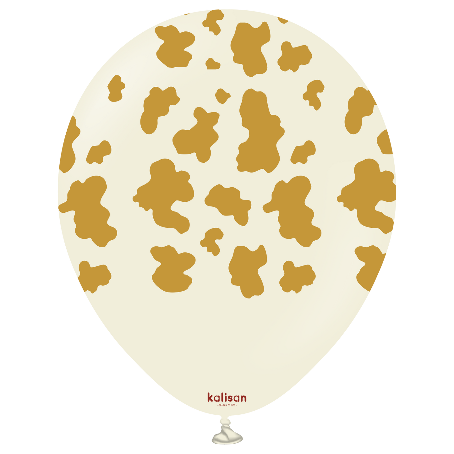 KALISAN 12" Safari Cow-White Sand Print Gold (25ct)